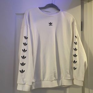 Adidas white sweater, size adult small